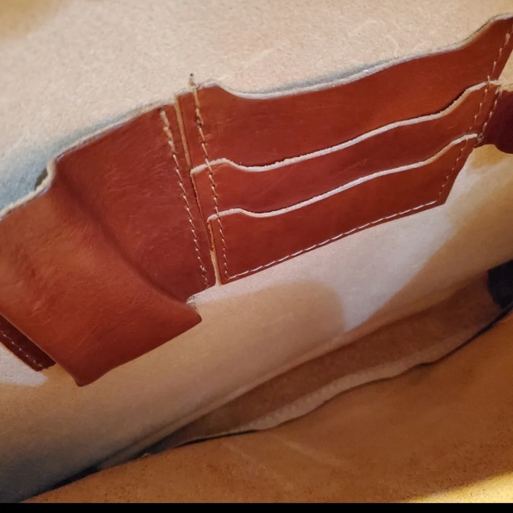 Men's Cognac Vegetable Tanned Italian Leather Briefcase/ Laptop Bag